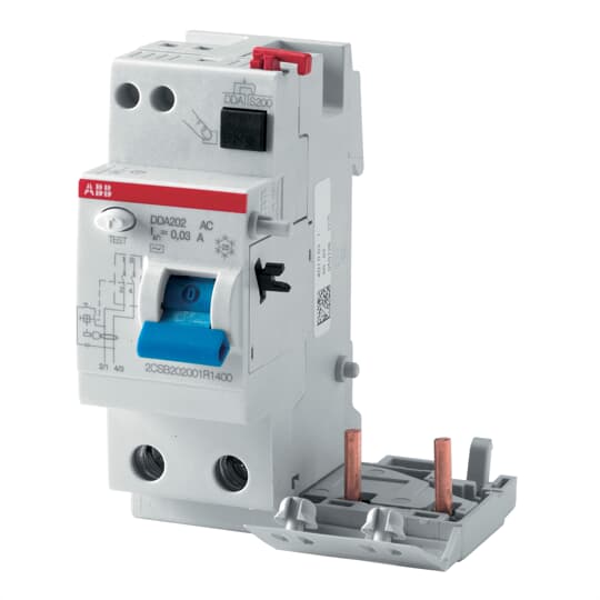 Minidisjuntor baixa tensão tripolar 690VAC 3A diferencial DDA202 AC-40/0,03 - 2CSB202001R1400