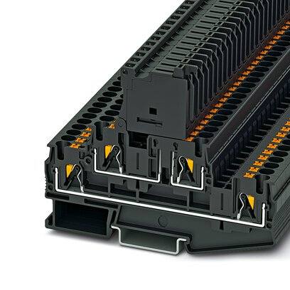 Borne de passagem PTTB 4-HESILED 24 (5X20) dois níveis conexão PUSH-IN - 3211888