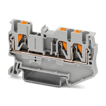 Borne de passagem cinza 2,5mm 3 conexão 24A 800V 3209549
