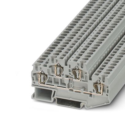 Borne de passagem 2 níveis separado cinza 4mm 30A 500V (mola) 3031429
