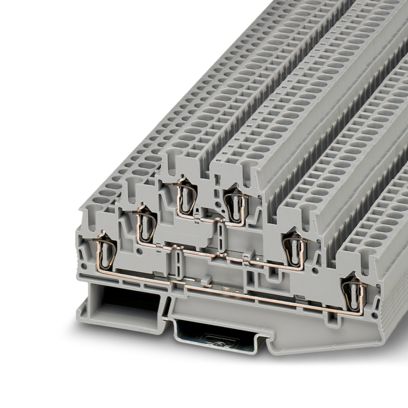 Borne de passagem 3 nível separado cinza 2,5mm 20A 500V 3036042