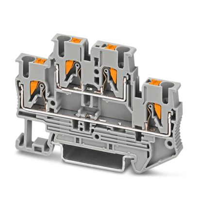 Borne de passagem 2 níveis separado cinza 2,5mm 22A 500V (PUSH-IN) 3210567