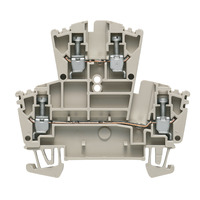 Borne de passagem 2 níveis separado bege 2,5mm 24A 400V (parafuso) 1021500000