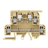 Borne fusível 4mm² duplo bege 6,3A 500V (mola) 9503350000