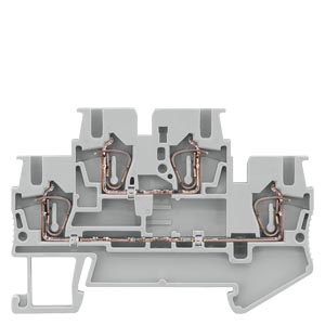 Borne de passagem 2 níveis separado cinza claro 2,5mm 20A 500V (mola) 8WH2020-0AF00