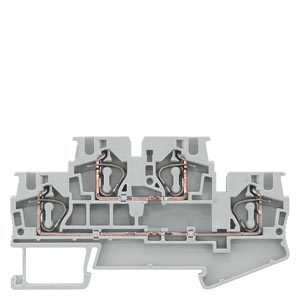 Borne de passagem 2 níveis separado cinza claro 4mm 30A 300V (mola) 8WH2020-0AG00