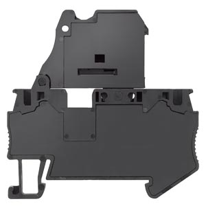 Borne fusível seccionável 4mm² preto com led 6,3A 24V (mola) 8WH2000-1GG08