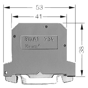 Borne terra 16mm² (parafuso) 8WA1011-1PK00