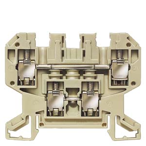 Borne duplo 2 níveis separado bege 4mm² 32A 690V (parafuso) 8WA1011-2DG11