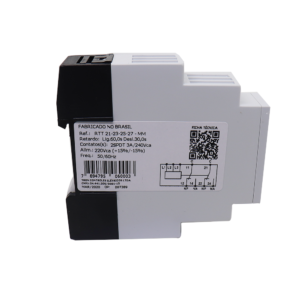 Rele de tensão trifásico 110V retardo na ligação 60seg desligamento 30seg RTT-21/23/25/27-MM