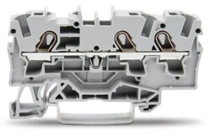 Borne de passagem cinza 3 condutor 4mm² 30A 800V (PUSH-IN) 2004-1301