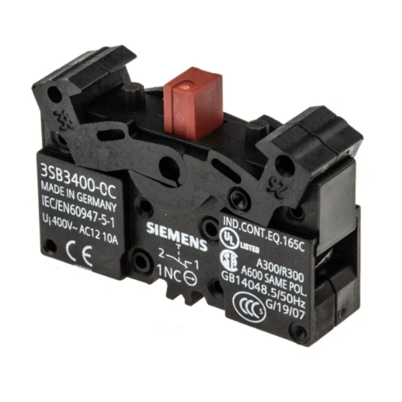 Contato auxiliar 1NF 10A 400V 3SB3400-0C