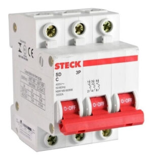 Minidisjuntor tripolar C 40A 400V SDD63C40
