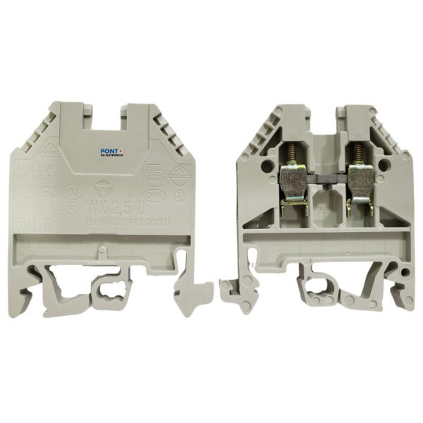 Borne de passagem 2,5mm² bege 24A 800V (parafuso) 57.503.0055.0