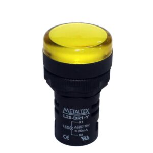 Sinaleiro amarelo com LED incorporado 110V AC/DC L20-DR1-Y