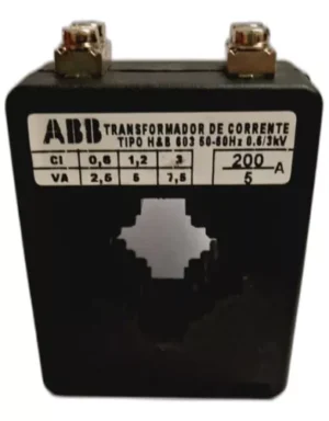 Transformador de corrente 400/5A EX.0,6  C 5 janela redonda 22mm preto HB 602