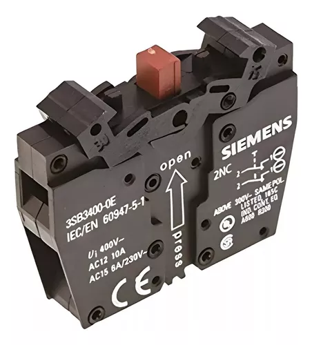 Contato auxiliar 2NF 10A 400V 3SB3400-0E