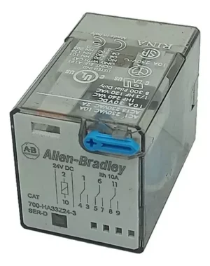 Rele de interface com 11 pinos 3PDT 24V (rele + base) 700-HA33Z24-3
