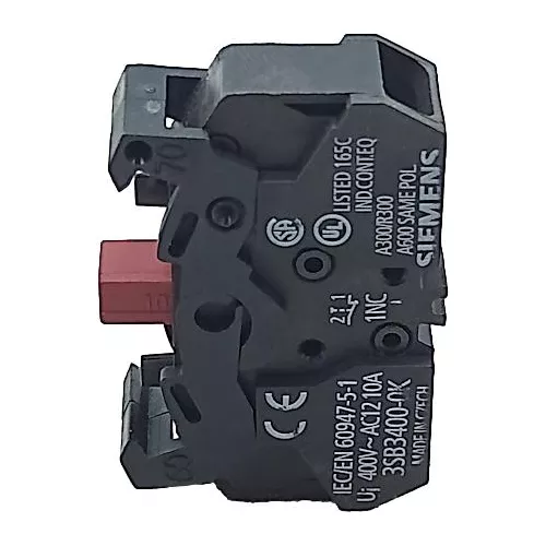 Contato auxiliar 1NF 10A 400V 3SB3400-0K