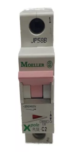 Minidisjuntor monopolar C 2A 230/400V PLS6-C2-MW