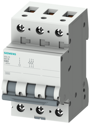 Minidisjuntor tripolar C 4A 400V 5SL1304-7