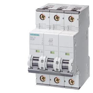 Minidisjuntor tripolar C 50A 400V 5SY4350-7