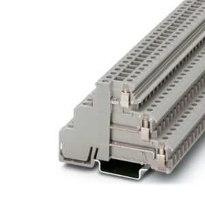 Borne 3 níveis separado 2,5mm² cinza 250V 24A (parafuso) 2715979
