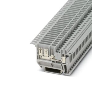 Borne 4mm² com 2 conexões FASTON + 1 conexão pino + 1conexão parafuso 24A 800V cinza 3070435