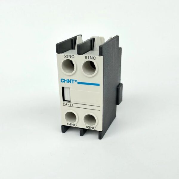 Bloco de contato auxiliar frontal 1NA+1NF 10 690V F4-11