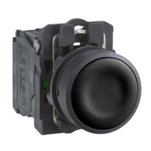 Botão 2MM plástico de impulso 2NA preto XB5AA23