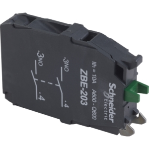 Bloco de contato auxiliar duplo 2NA 10A 600V ZBE-203