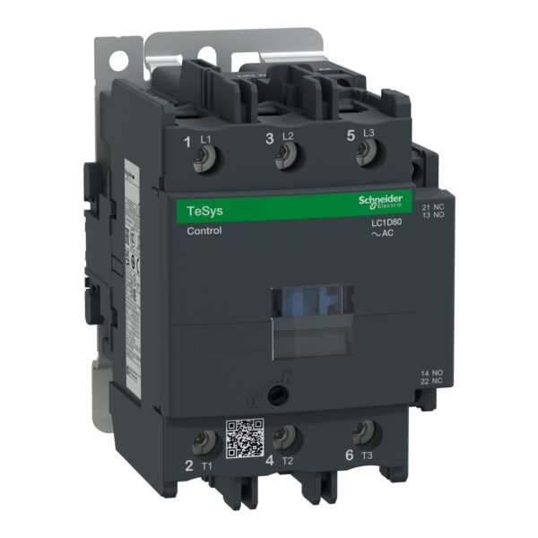 Contator de força tripolar 1NA+1NF 80A 115V LC1D80FE7