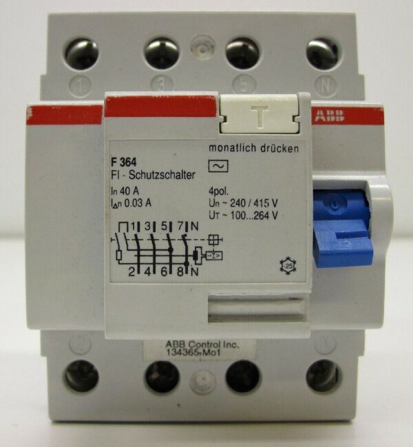 Disjuntor diferencial resisual tetrapolar 40A 30mA 400V F364/40-30MA