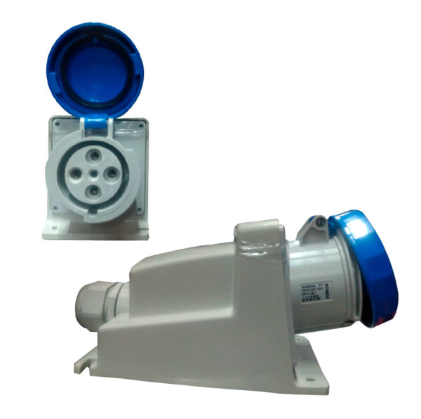 Tomada de sobrepor NEWKON tripolar + T 63A 200/250V azul N4509