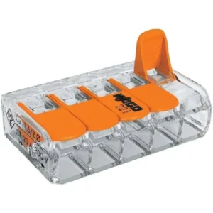 Conector de junção CLASSIC ,MAX 4MM, 5 condutores, com alavancas, carcaça, cinza