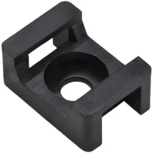 Fixador para chicote furo central UV preto 22X15MM