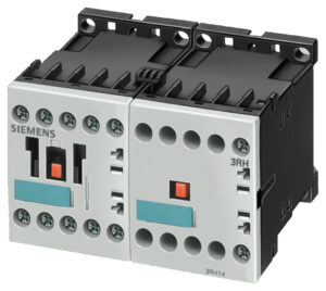 Contator auxiliar 3RH1440-1BG40 com bloqueio mecânico tensão; 125VCC corrente; 6A contatos; 4NA