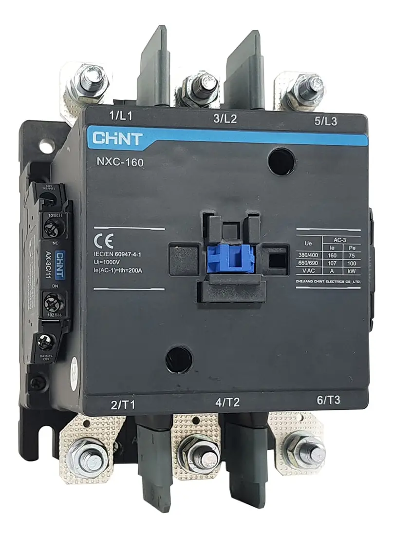 Contator NXC-160 220V 50/60Hz 2NA+2NF 160A Chint
