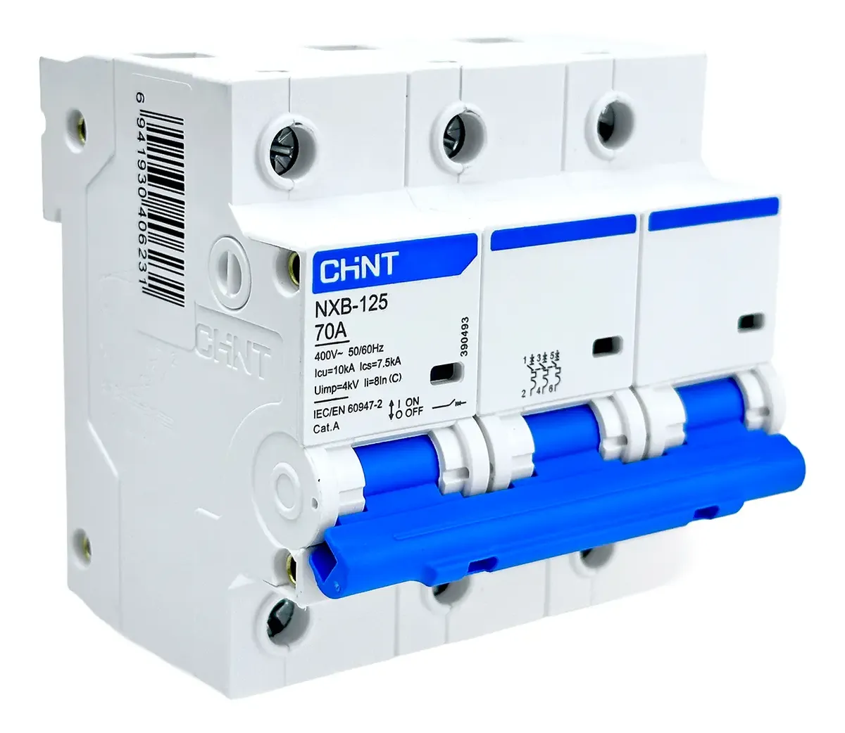 Disjuntor NXB-125 Tripolar 70A 10kA Chint