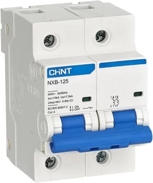 Disjuntor NXB-125 bipolar 100A 10kA Chint