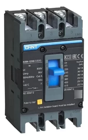 Disjuntor caixa moldada tripolar NXM-125S 100A 25kA