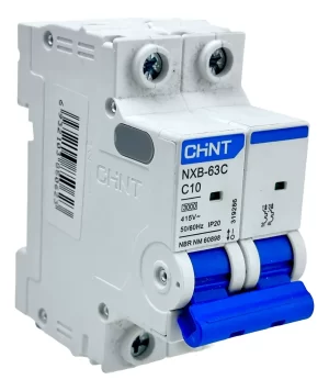 Mini Disjuntor Bipolar 10A 3kA NXB-63C Chint
