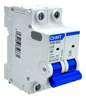 Mini Disjuntor Bipolar 25A 3kA NXB-63C Chint