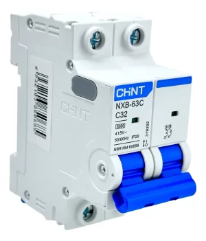 Mini Disjuntor Bipolar 32A 3kA NXB-63C Chint