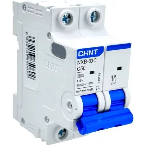Mini Disjuntor Bipolar 50A 3kA NXB-63C Chint