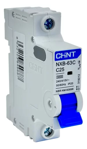Mini Disjuntor Monopolar 25A 3kA NXB-63C Chint