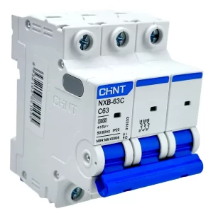 Minidisjuntor NXB-63C tripolar 63A 3kA Chint