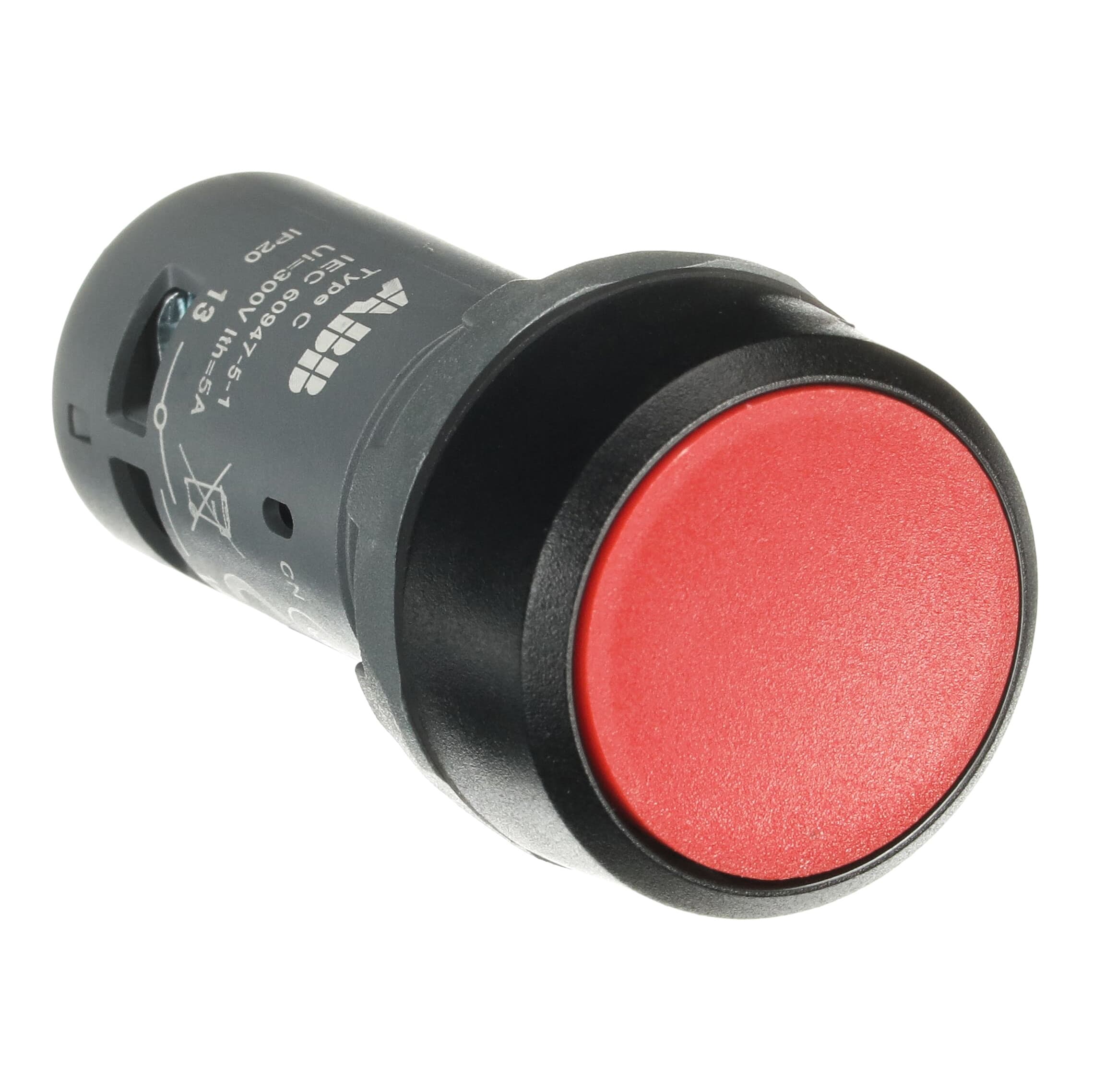 Botão de Pulso ABB CP1-10R-11 Vermelho Momentâneo 1NA+1NF Ø22mm 1SFA619100R1071