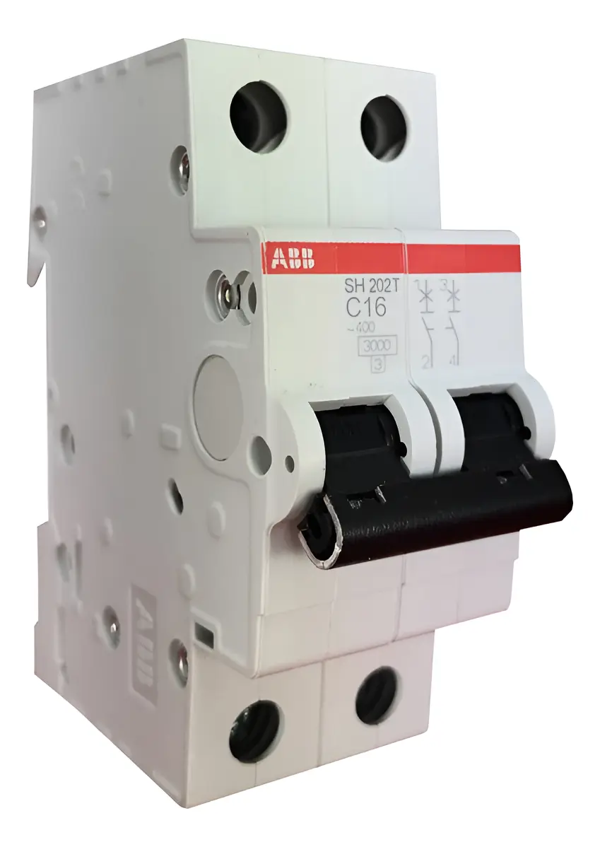 Mini Disjuntor Bipolar ABB SH202T-C16 16A Curva C 3kA 2CDS232001R0164
